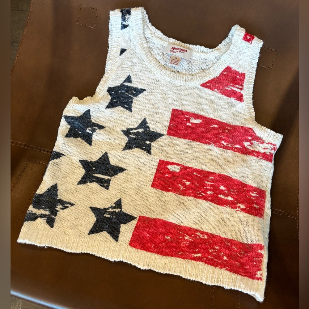 American Flag Knit Tank Top